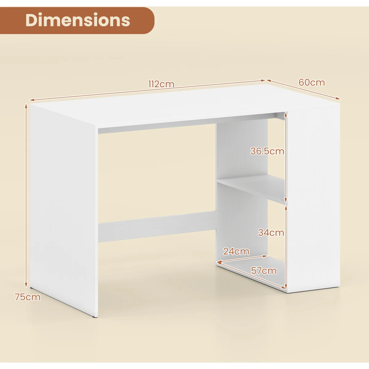 Modern Wooden Office Desk – image 2