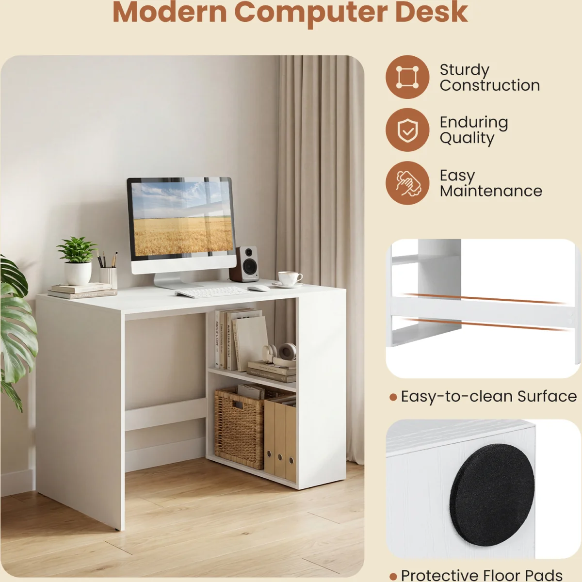 Modern Wooden Office Desk – image 3