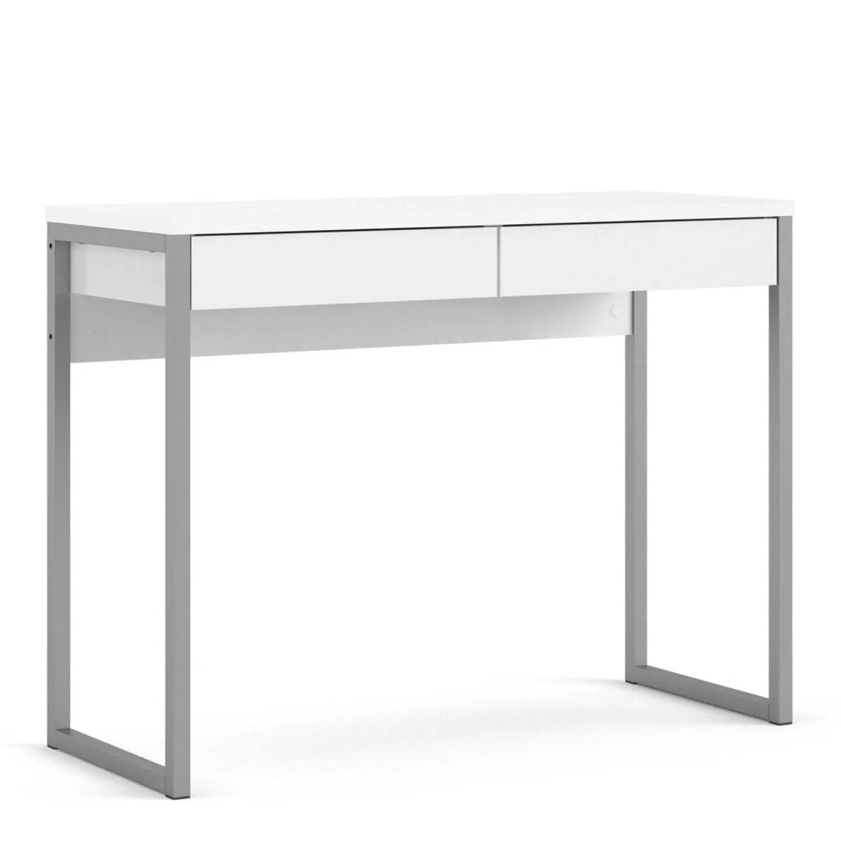 Billabong Gloss Office Desk with 2 Drawers - White – image 2