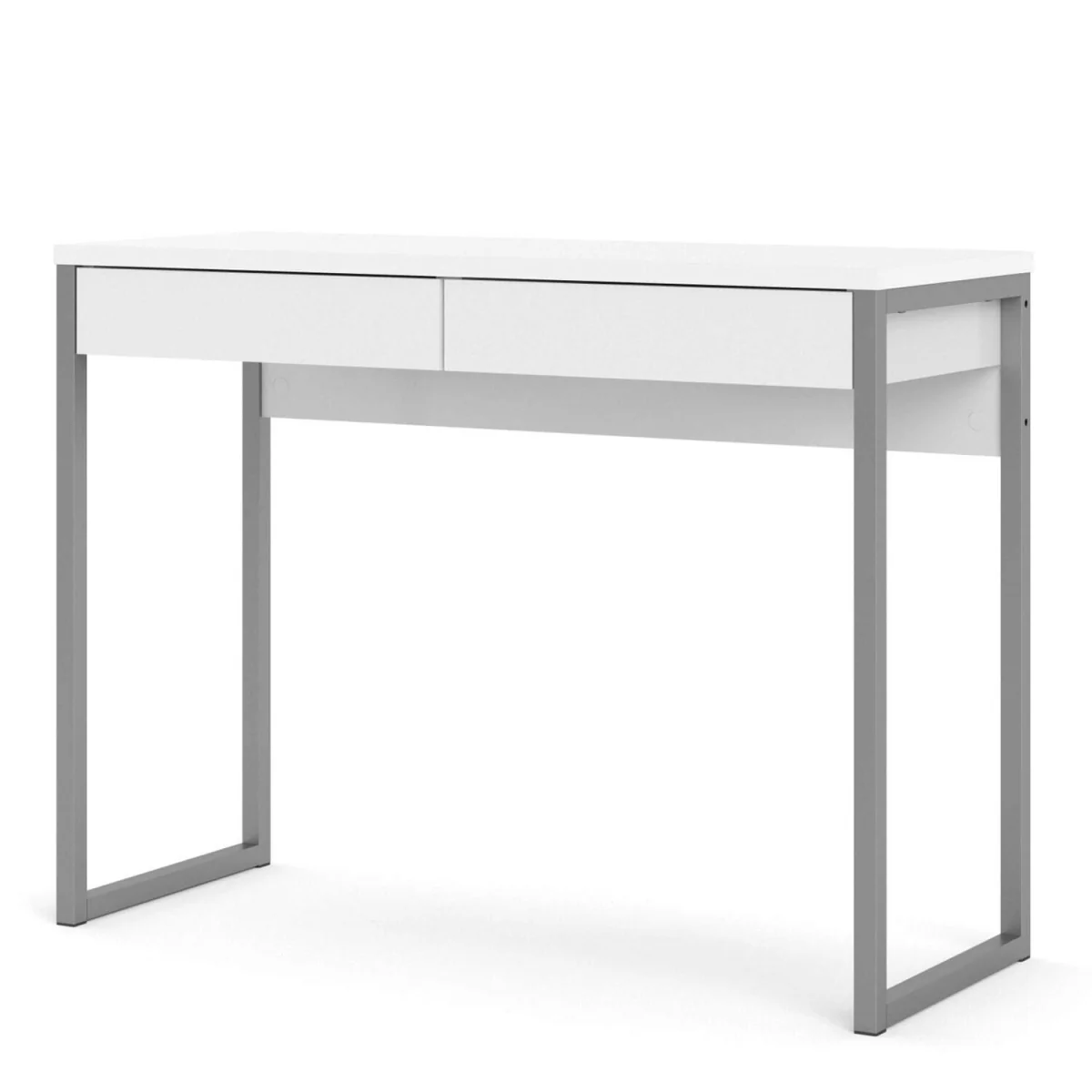 Billabong Gloss Office Desk with 2 Drawers - White – image 4