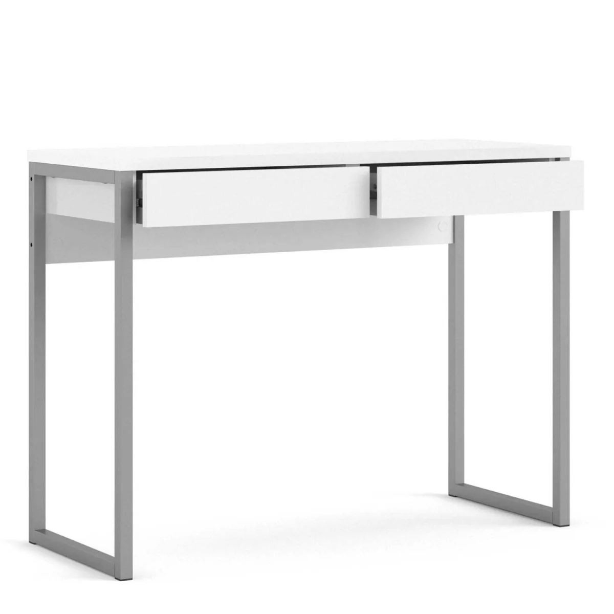 Billabong Gloss Office Desk with 2 Drawers - White – image 5