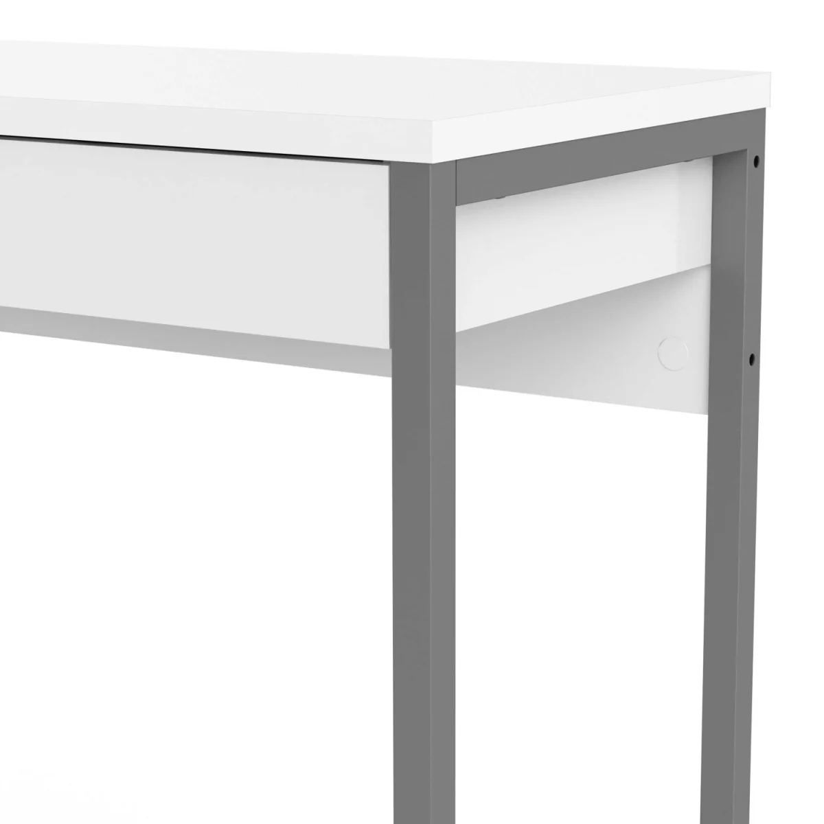 Billabong Gloss Office Desk with 2 Drawers - White – image 7