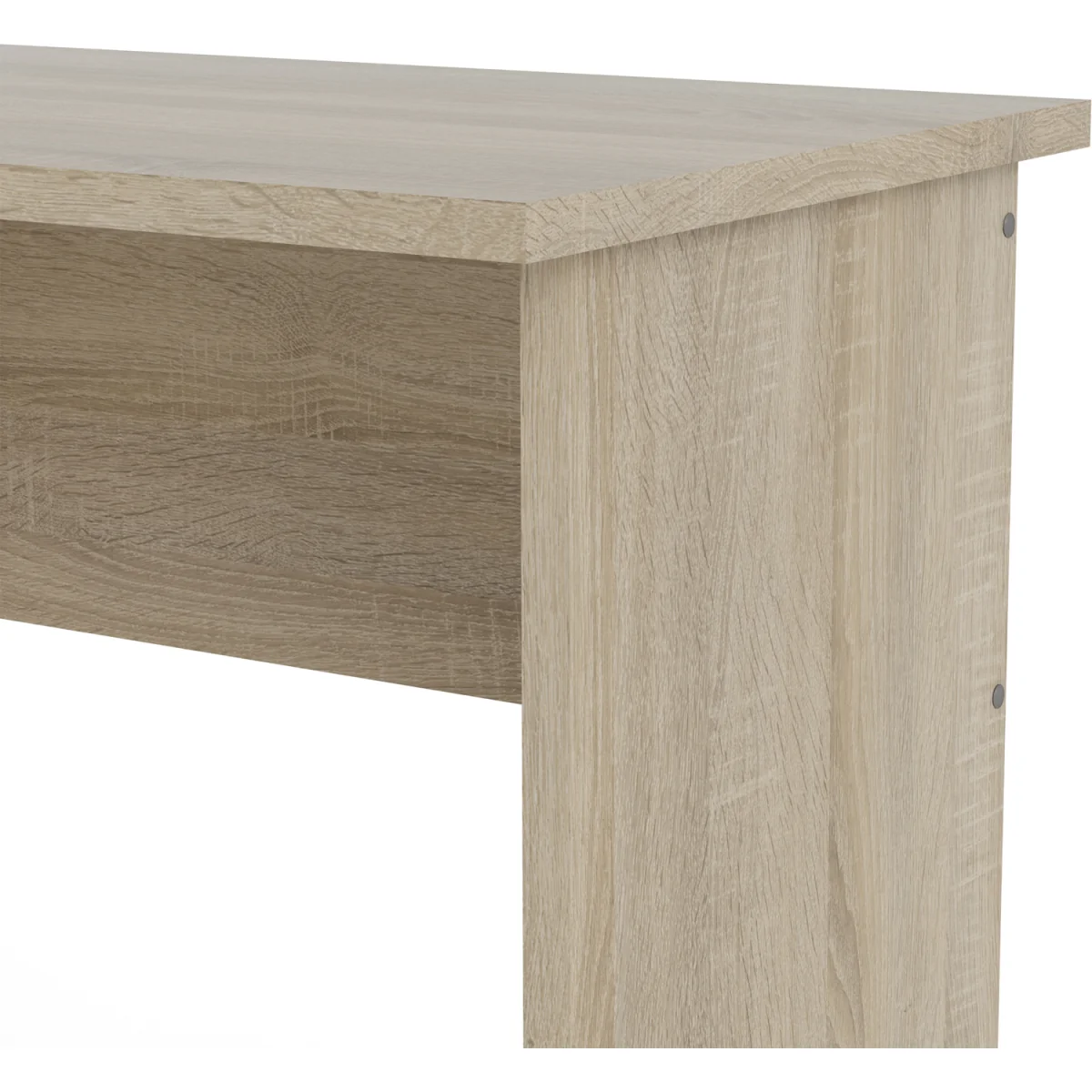 Function Plus Oak Desk 3 White Drawers - White – image 7