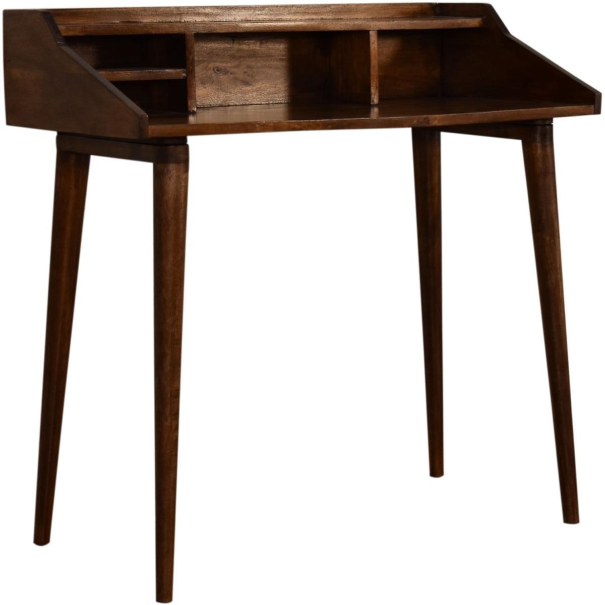 Modern Hand Crafted Chestnut Multi Drawer Writing Desk - Brown – image 2