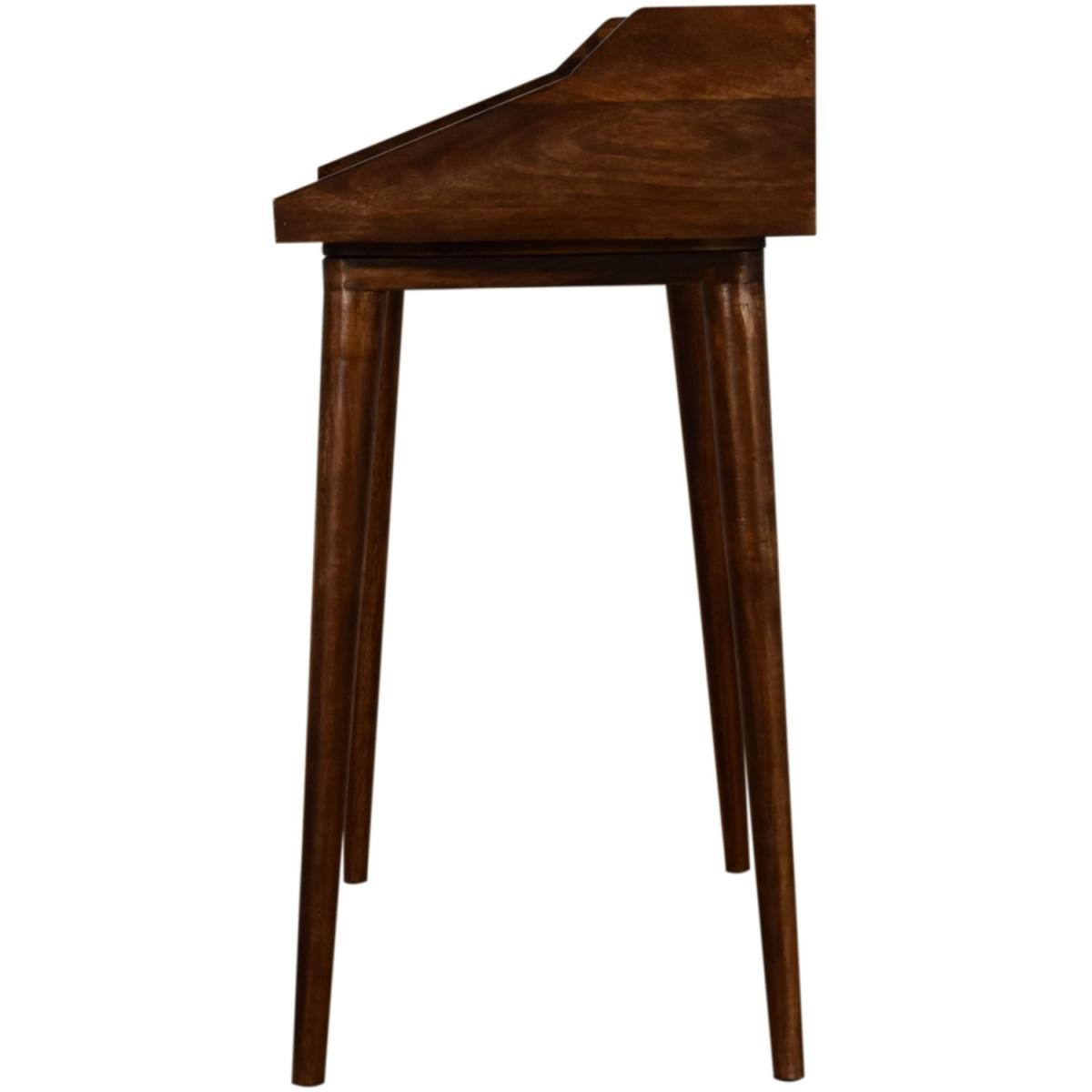 Modern Hand Crafted Chestnut Multi Drawer Writing Desk - Brown – image 8