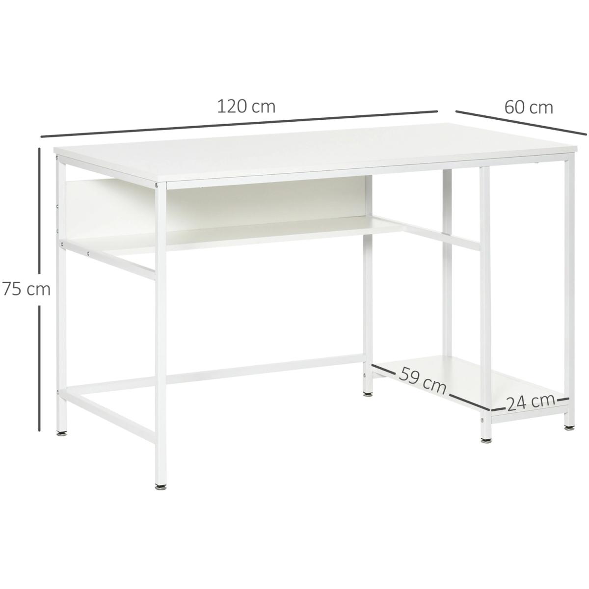 Computer Desk Writing Study Table - White – image 3