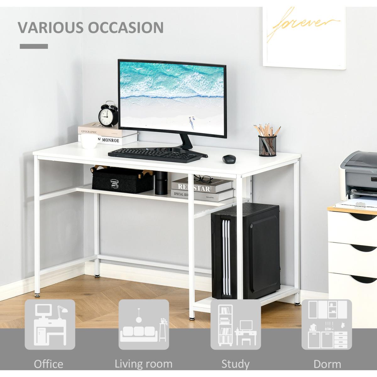 Computer Desk Writing Study Table - White – image 5