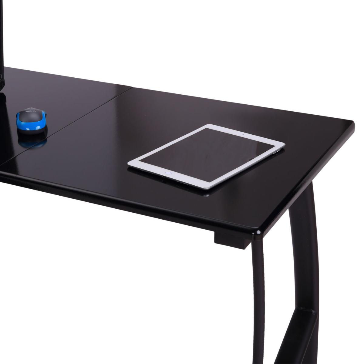 Corner Study Table L Shaped Desk - Black – image 3