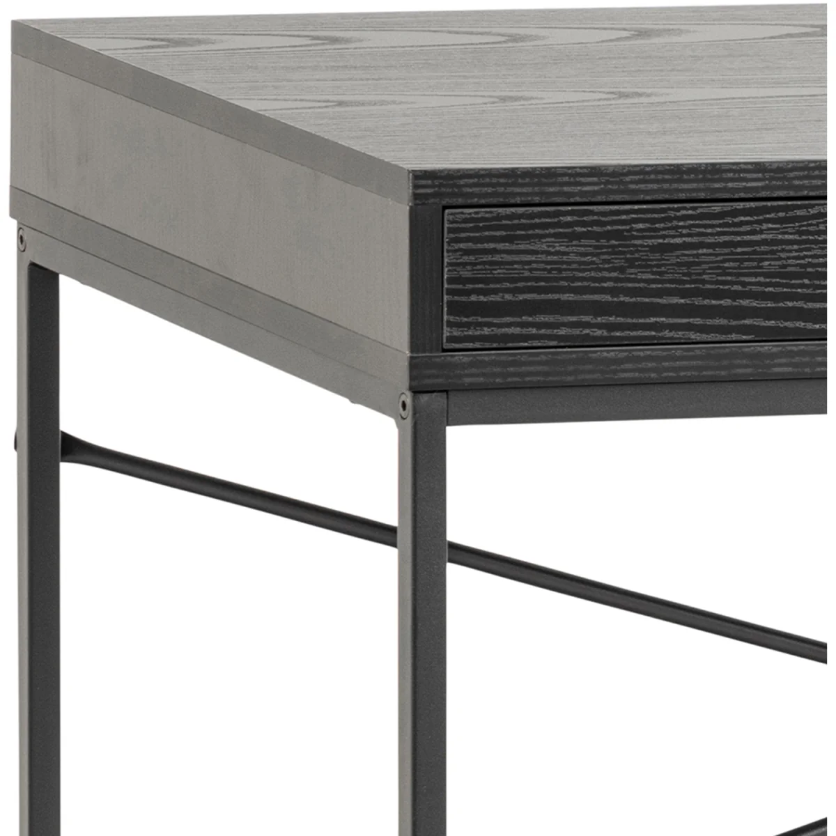 Seaford 1 Drawer Office Desk in Ash Black - Black – image 6