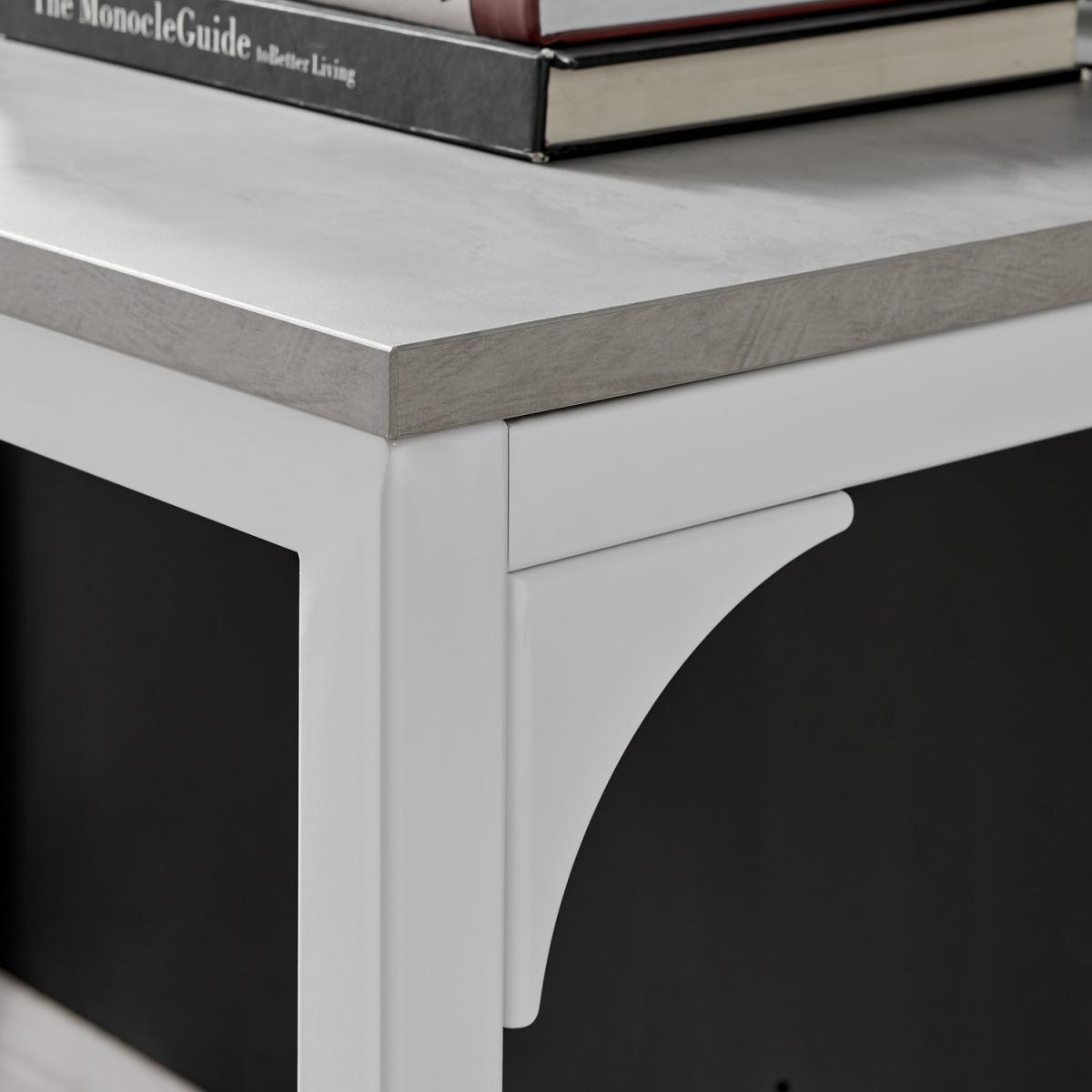 Kendrick Home Office Computer Gaming Melamine Desk with White Legs 120cm - White – image 2