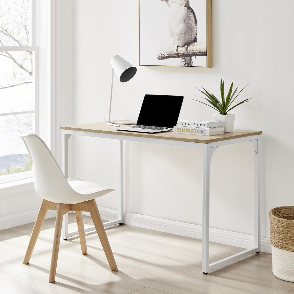 Kendrick Home Office Computer Gaming Melamine Desk with White Legs 120cm - White – image 11
