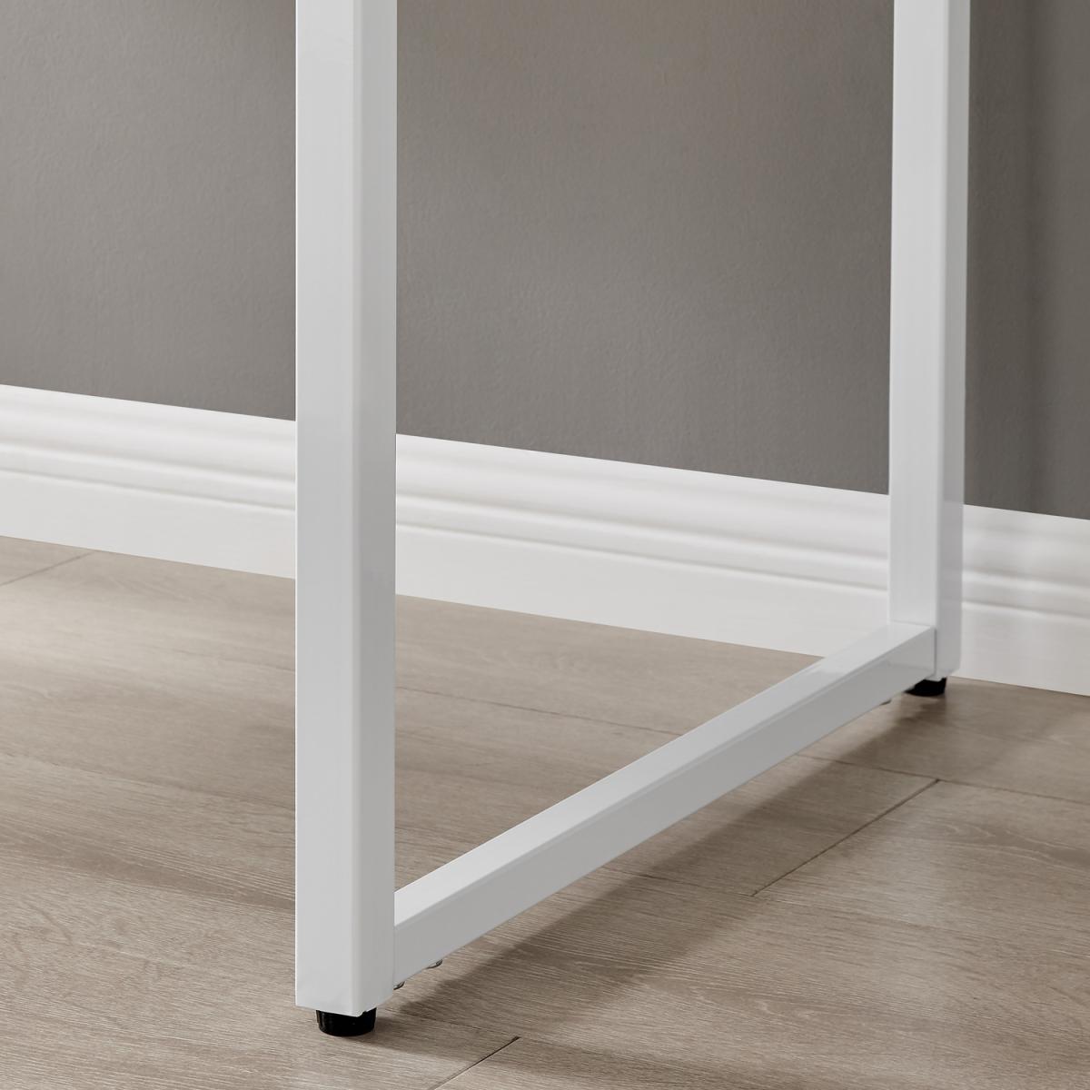 Kendrick Home Office Computer Gaming Melamine Desk with White Legs 120cm - White – image 12