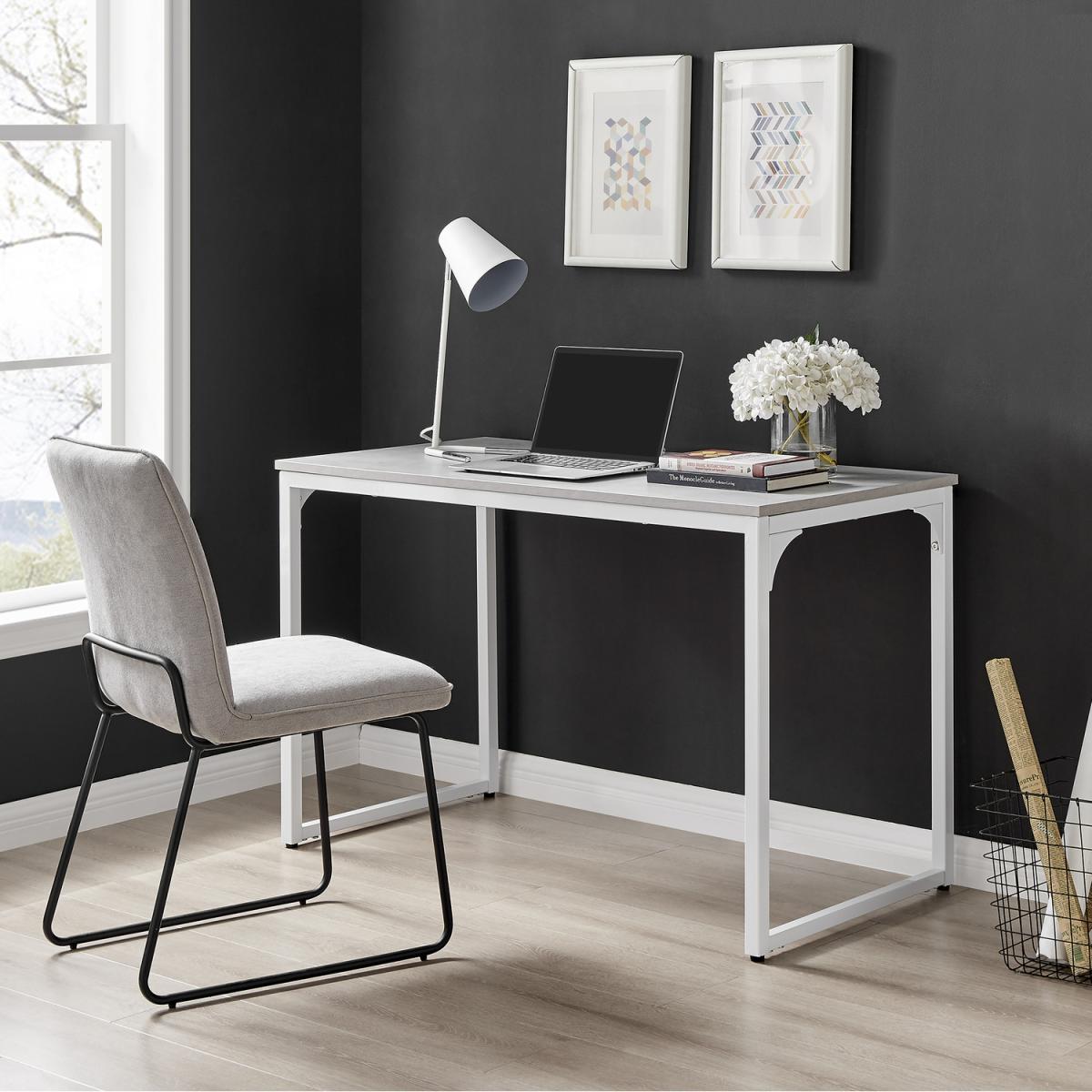 Kendrick Home Office Computer Gaming Melamine Desk with White Legs 120cm - White – image 6