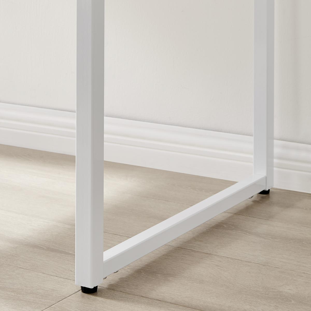 Kendrick Home Office Computer Gaming Melamine Desk with White Legs 120cm - White – image 7