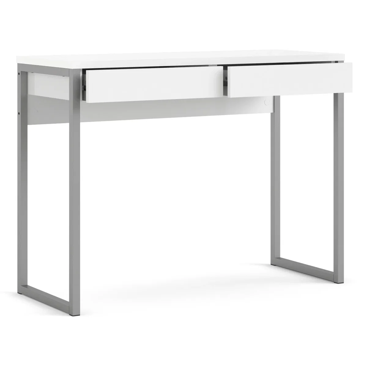 Function Plus Desk 2 Drawers in White High Gloss - White – image 2