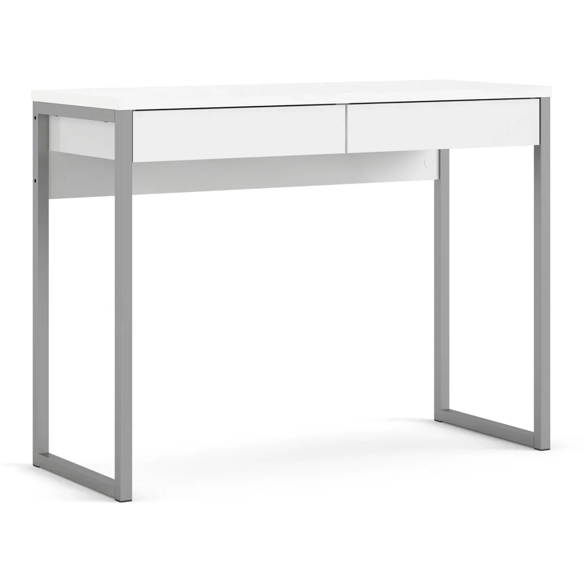 Function Plus Desk 2 Drawers in White High Gloss - White – image 3