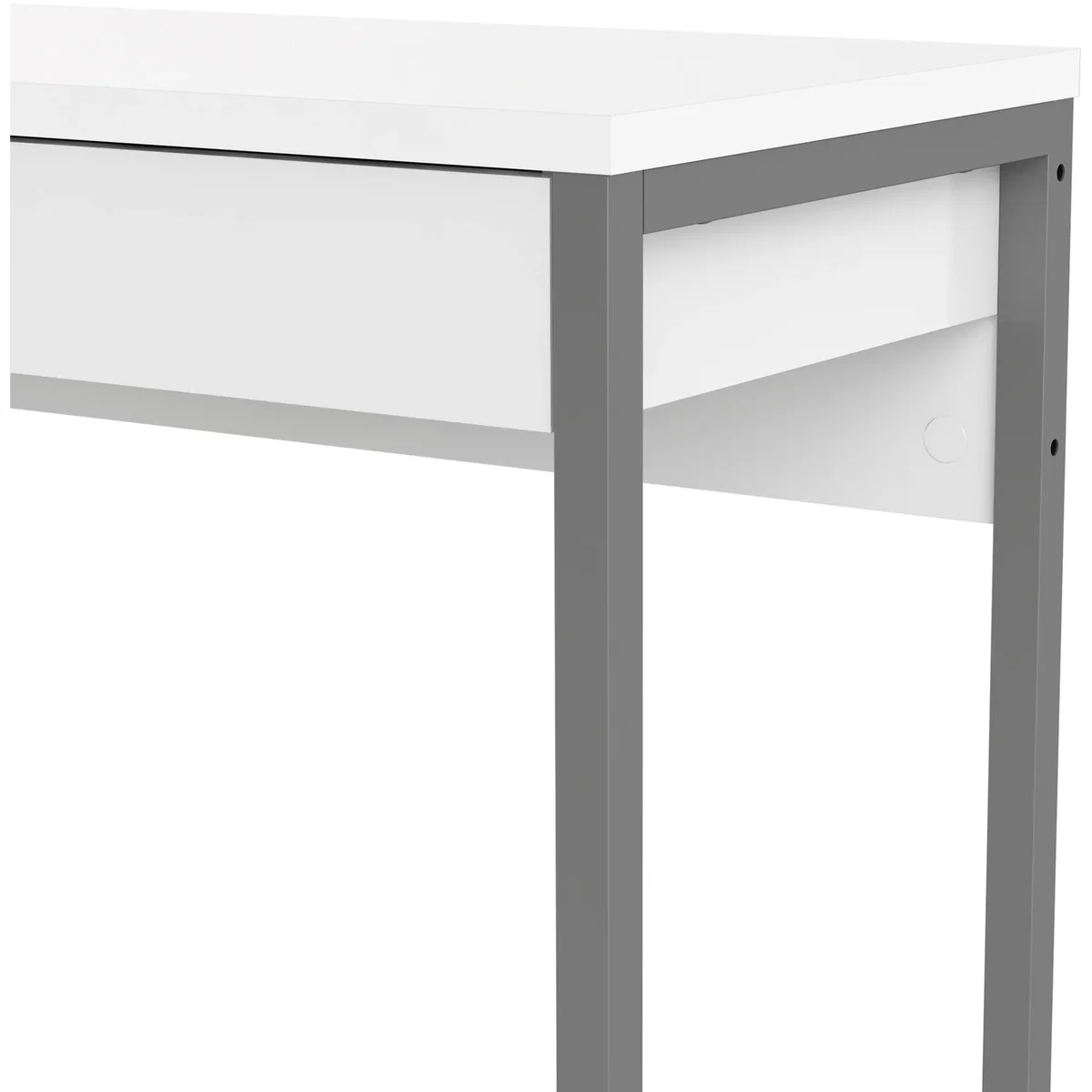 Function Plus Desk 2 Drawers in White High Gloss - White – image 6