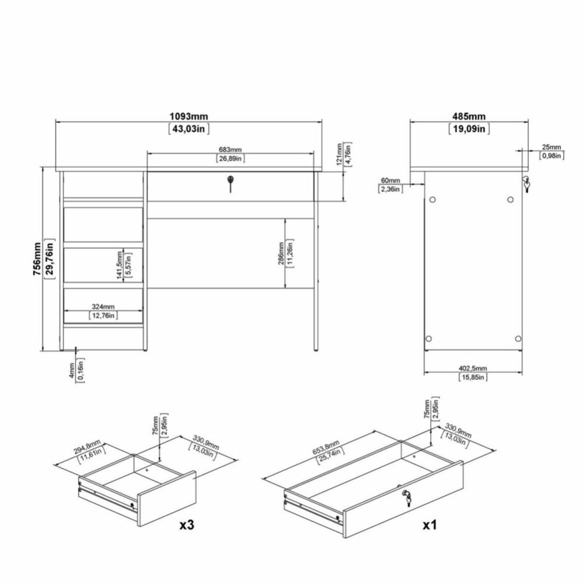 Handle-Free Function Plus Desk - Oak – image 11