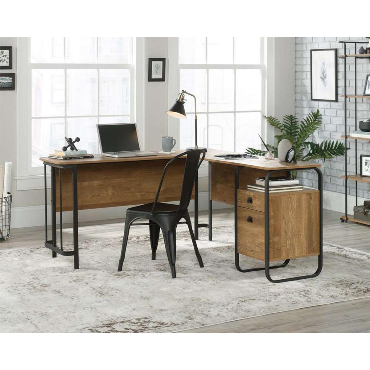 Stationmaster L-Shaped Desk - Etched Oak – image 2