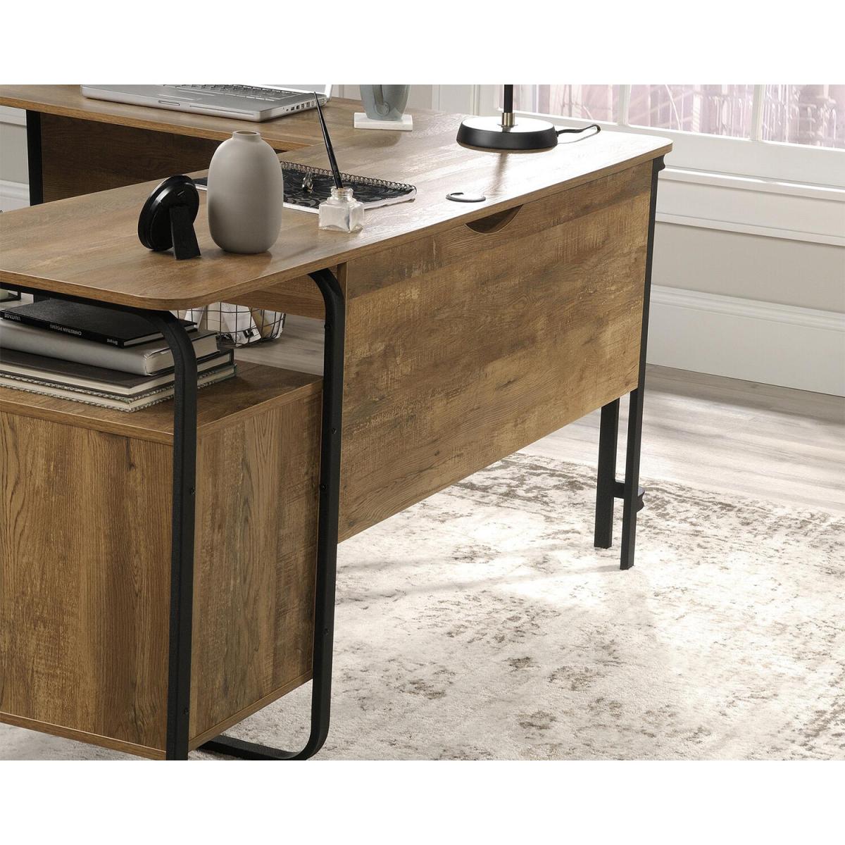 Stationmaster L-Shaped Desk - Etched Oak – image 7