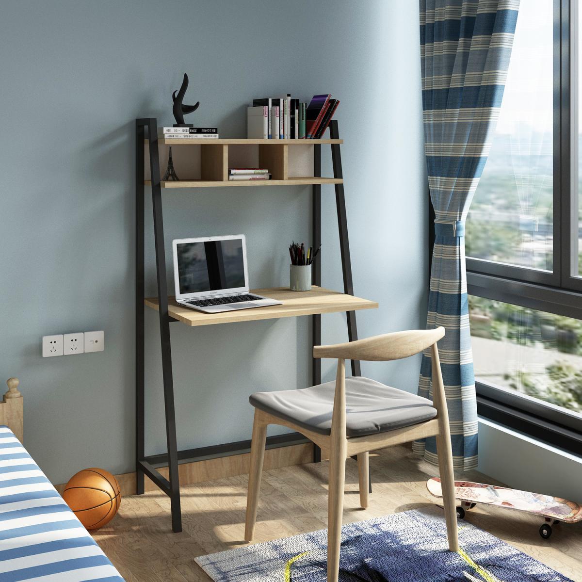 Ladder Style Computer Desk Oak - Oak – image 3