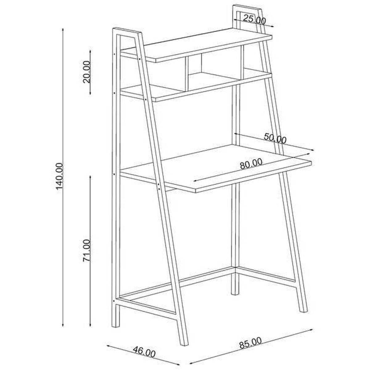 Ladder Style Computer Desk Oak - Oak – image 5
