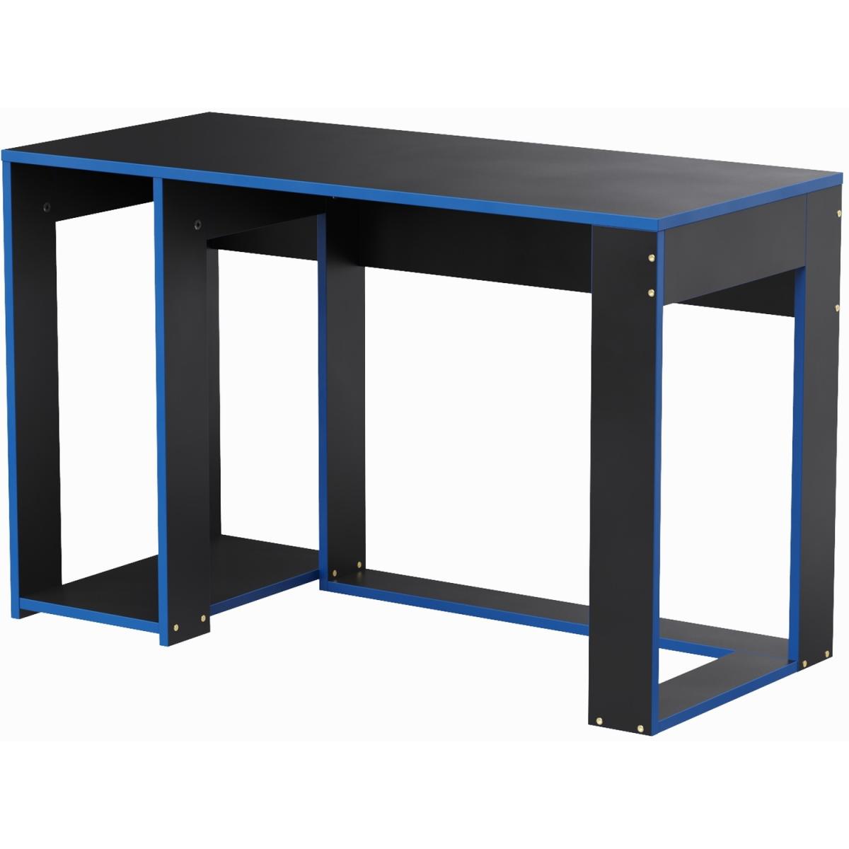 Ross Gaming Desk Computer Table Workstation, Black With Bright Trim - Black – image 2