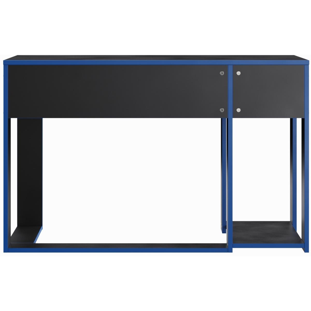 Ross Gaming Desk Computer Table Workstation, Black With Bright Trim - Black – image 4