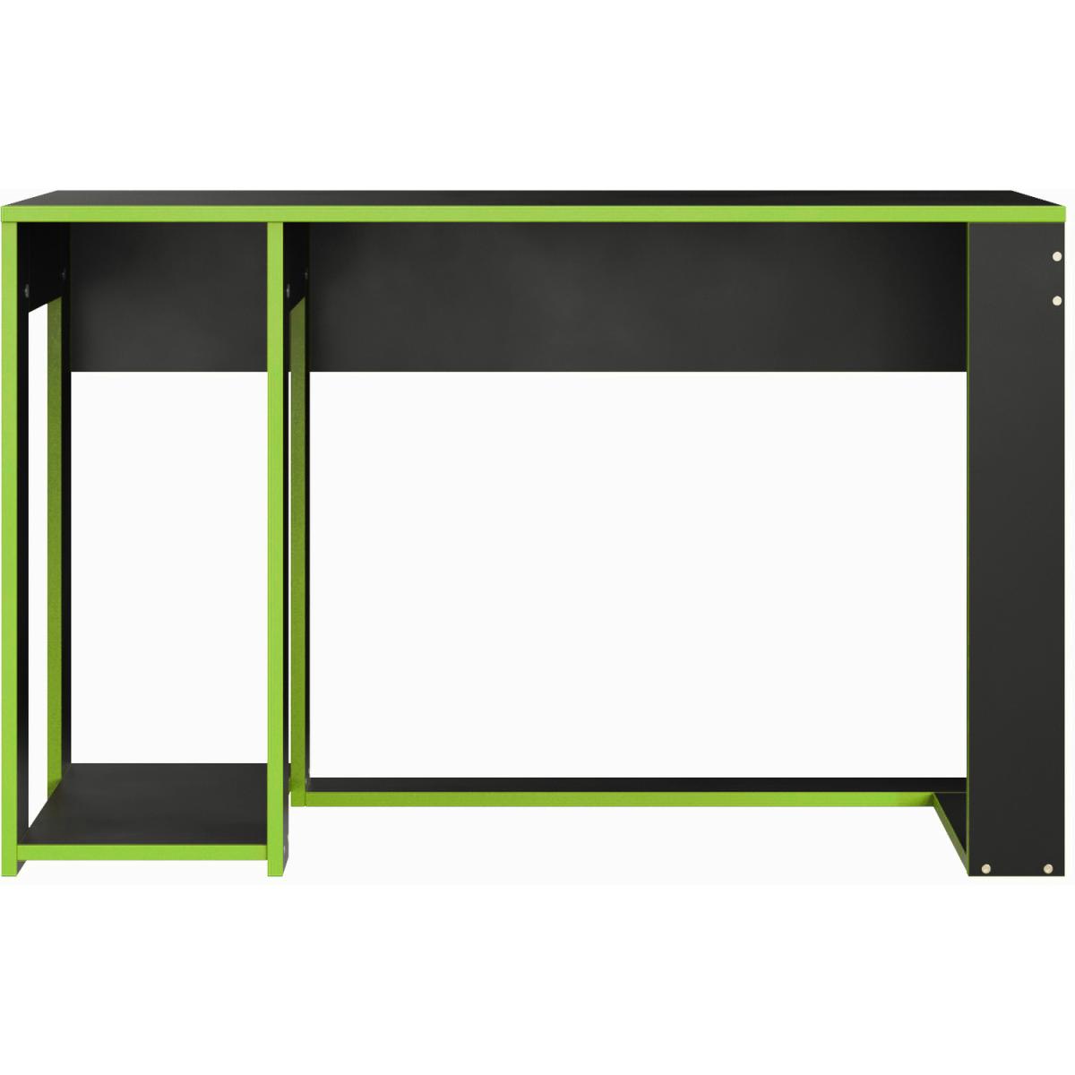 Ross Gaming Desk Computer Table Workstation, Black With Bright Trim - Black – image 5