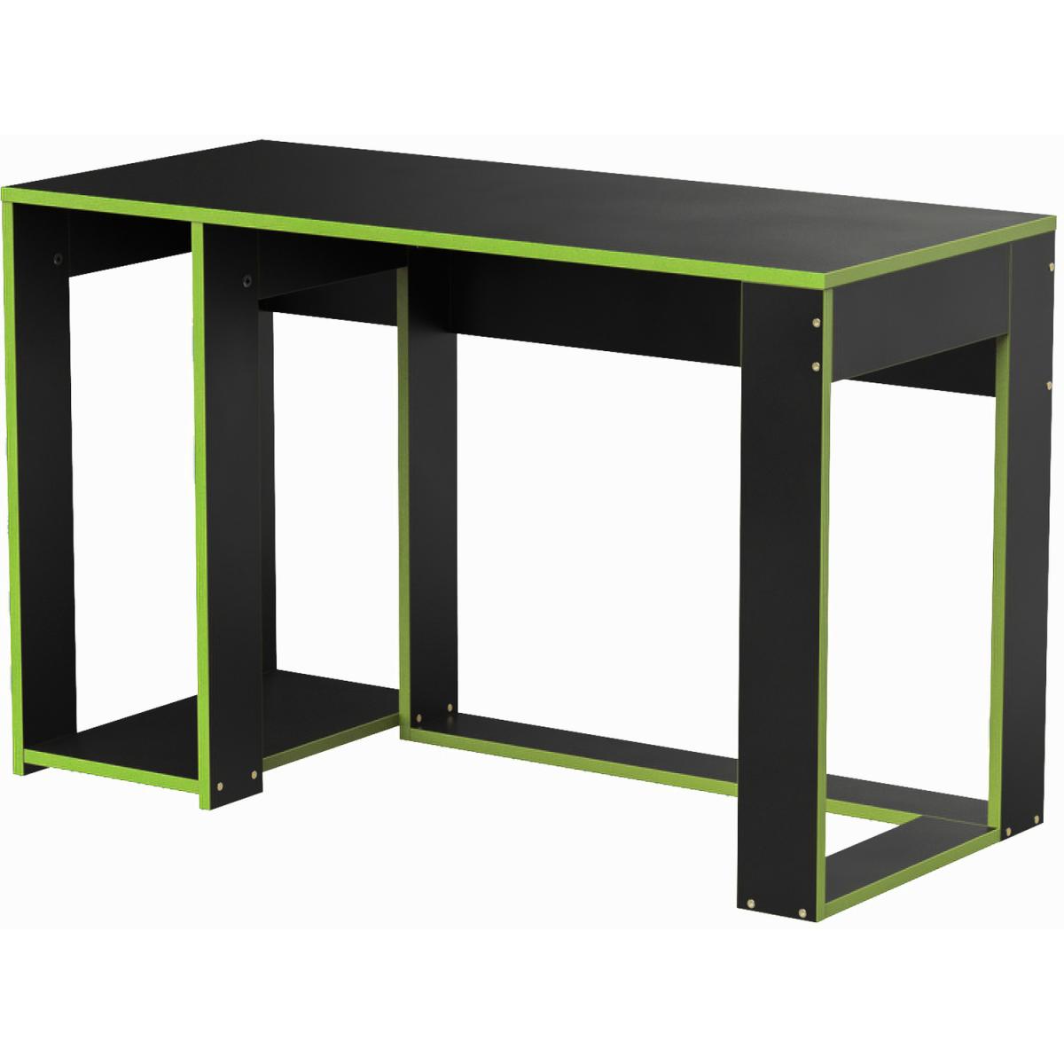 Ross Gaming Desk Computer Table Workstation, Black With Bright Trim - Black – image 6