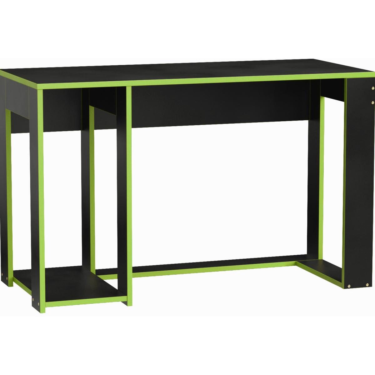 Ross Gaming Desk Computer Table Workstation, Black With Bright Trim - Black – image 7