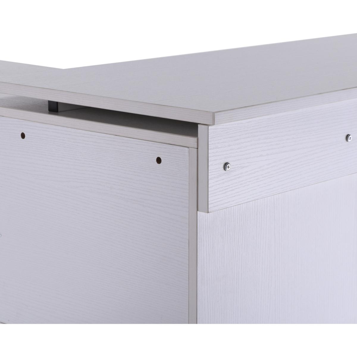 Dual-use Adjustable Large L-Shaped Computer Desk  - White – image 11