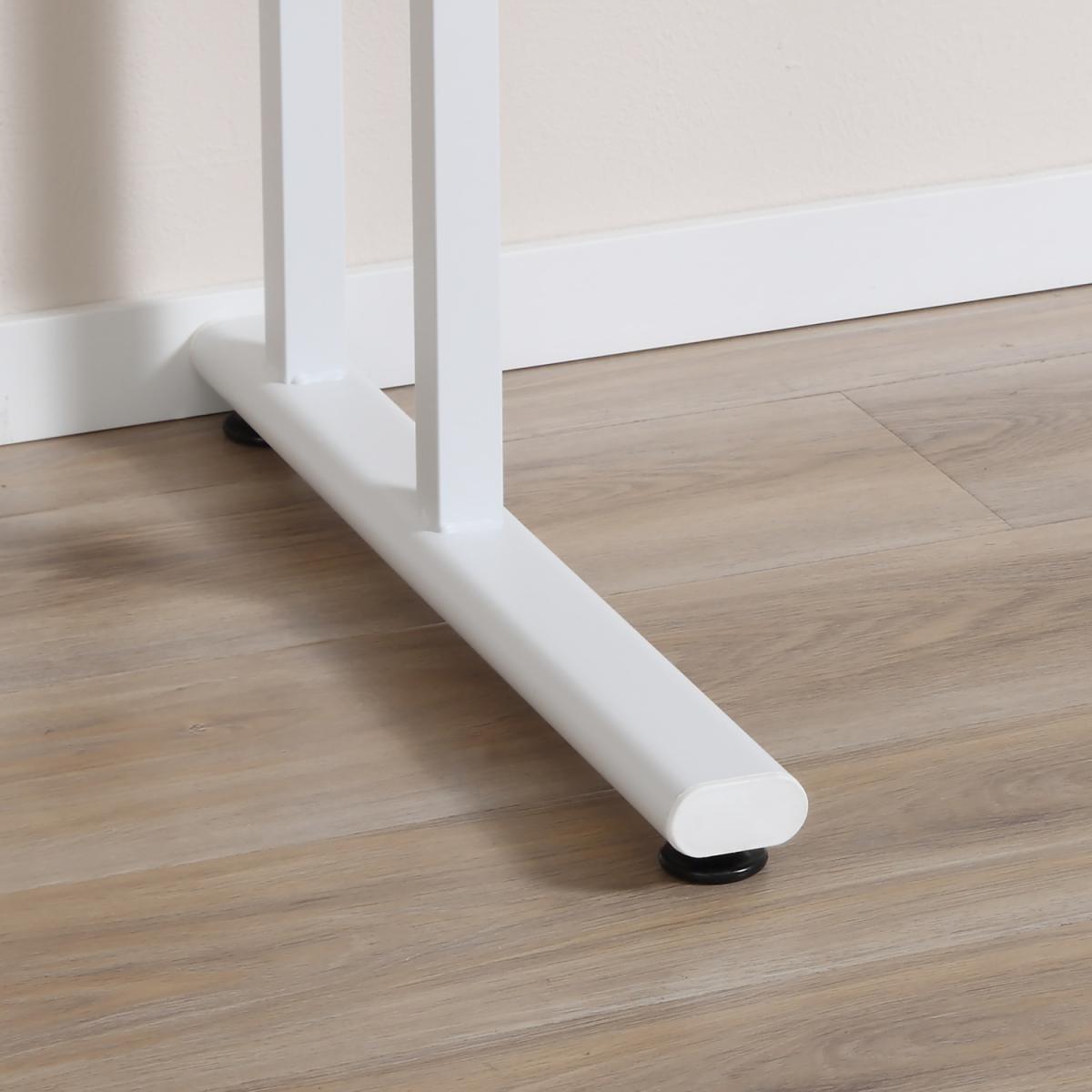 Computer Desk with 2 Cable Management Holes - White – image 7