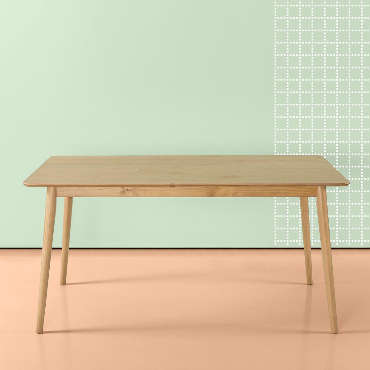 Cobb Solid Pine Wood Modern Home Office Study Desk - Pine – image 2