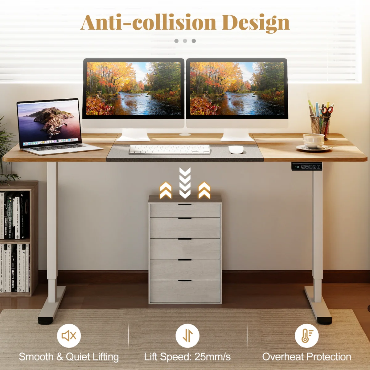 Electric Standing Desk - Natural – image 11