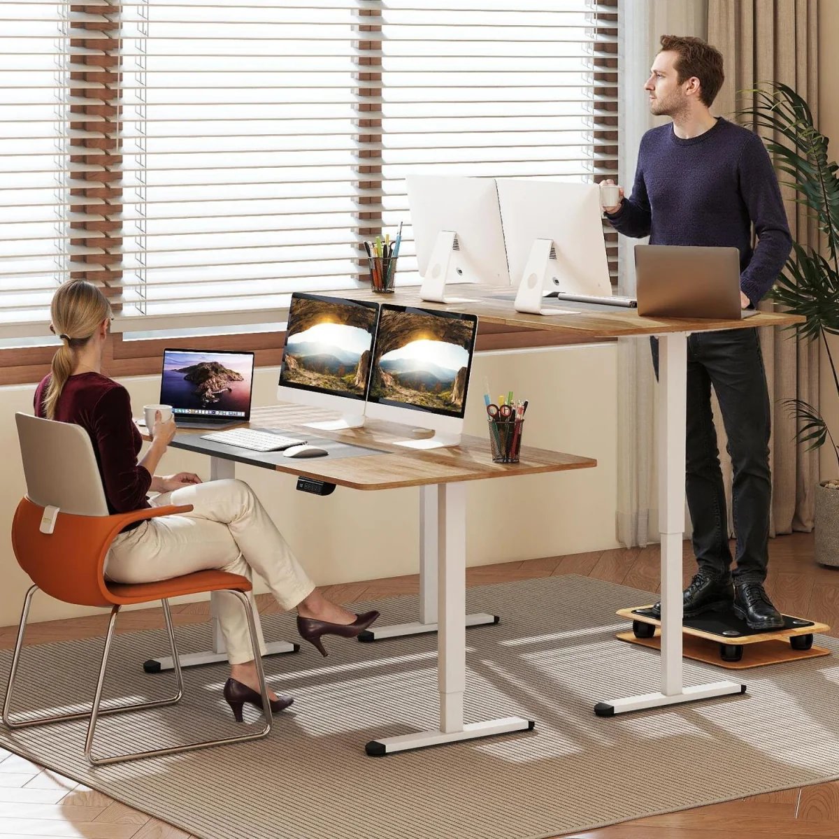 Electric Standing Desk - Natural – image 13