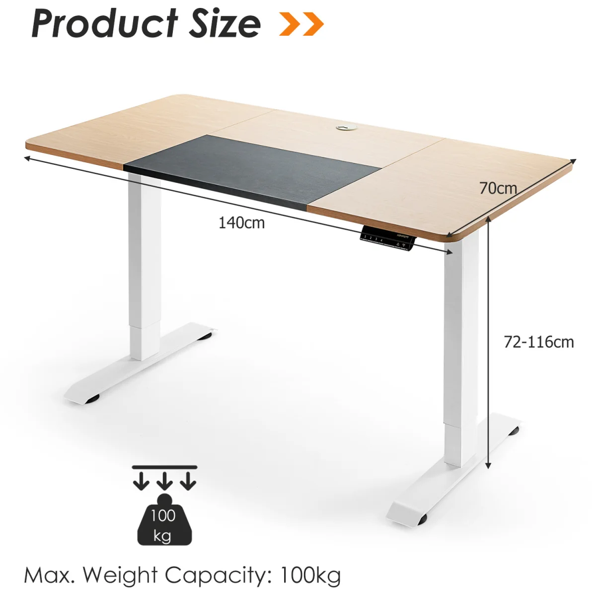 Electric Standing Desk - Natural – image 14