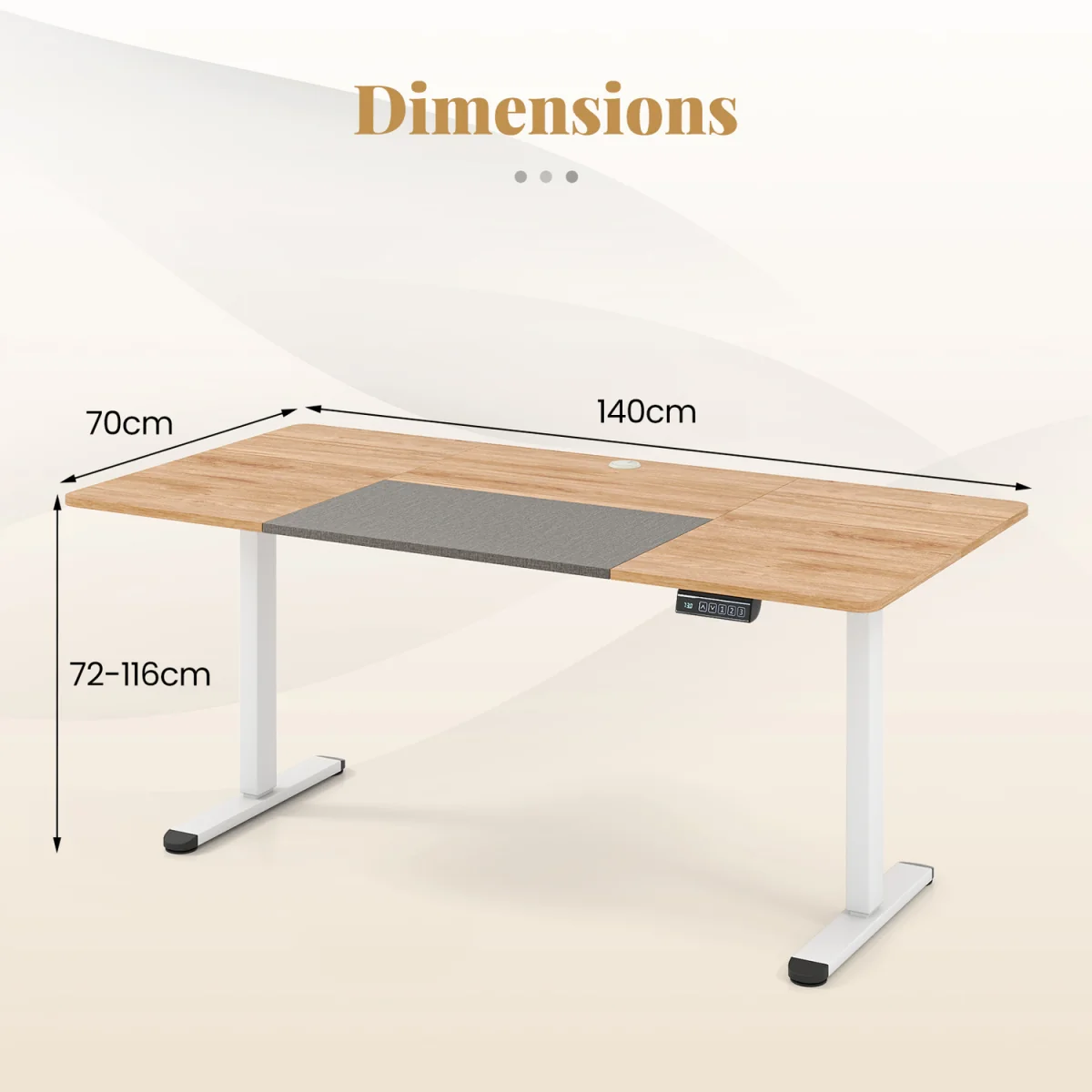 Electric Standing Desk - Natural – image 5
