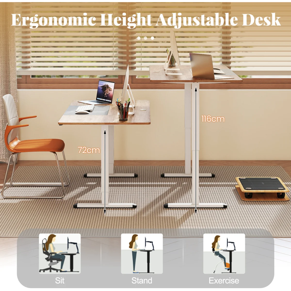Electric Standing Desk - Natural – image 6