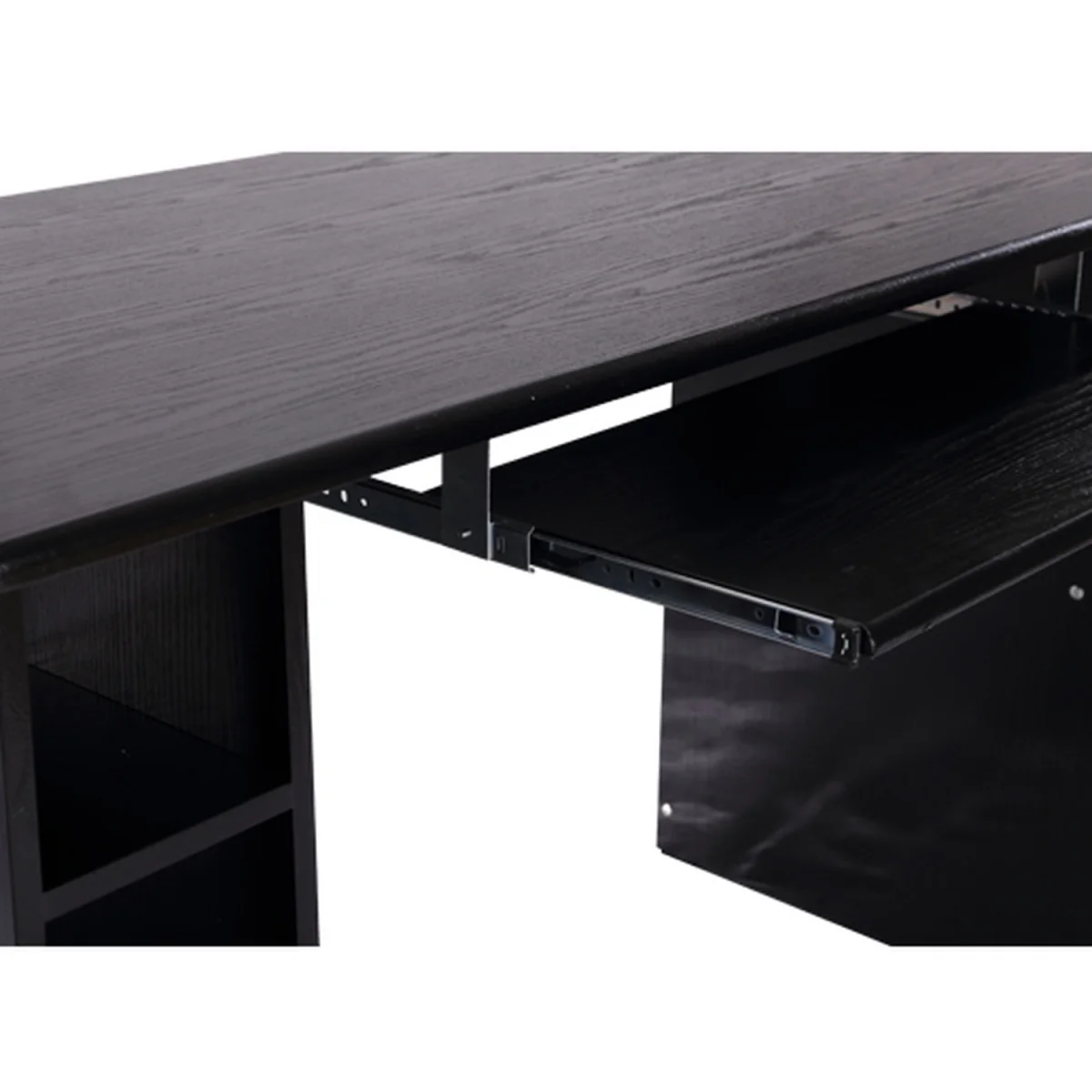 HOMCOM Wooden Computer Desk with Drawer and Shelf - White Wood Effect – image 15