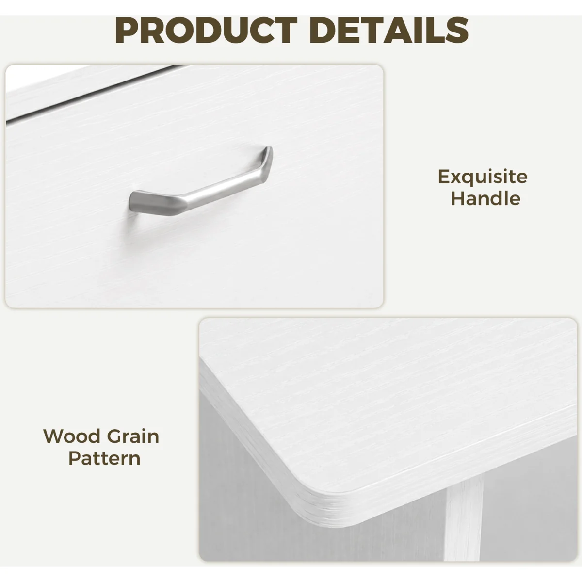 HOMCOM Wooden Computer Desk with Drawer and Shelf - White Wood Effect – image 6