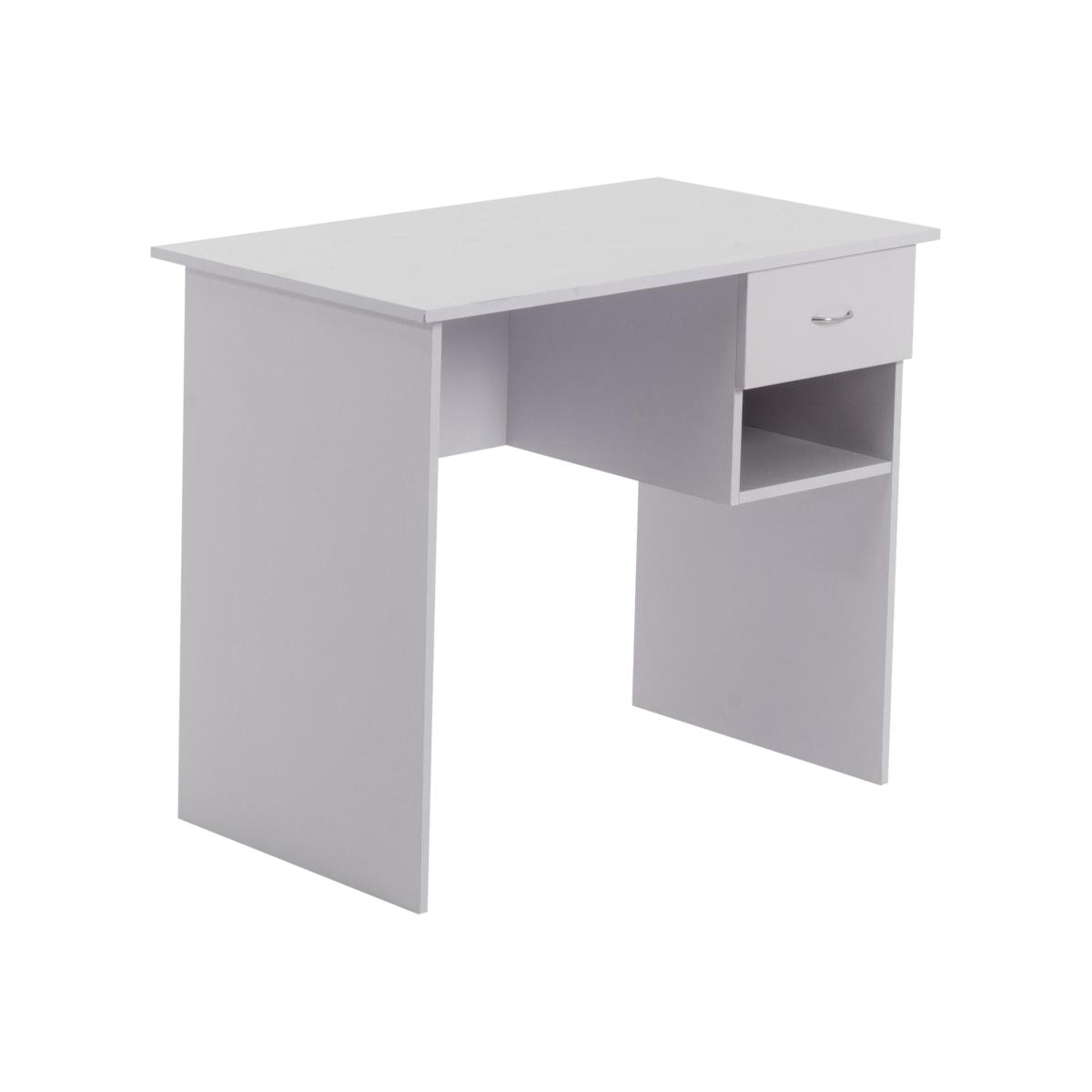 Harbour Housewares Wooden Office Desk with Drawer - White - White – image 1