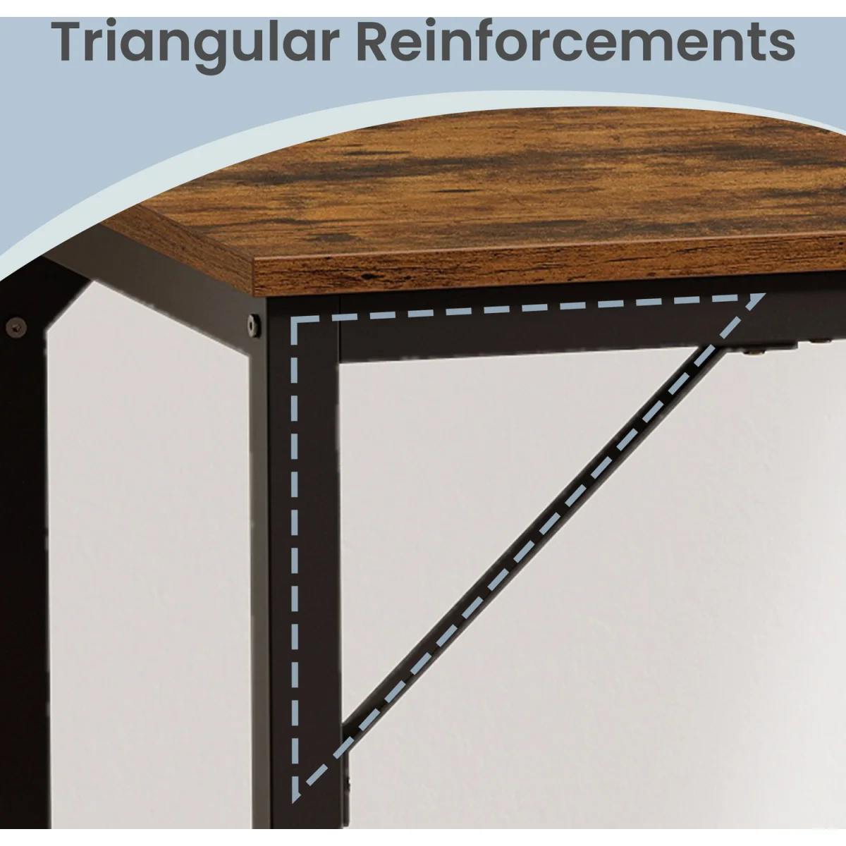VASAGLE Computer Desk, Office Desk - Orange – image 3