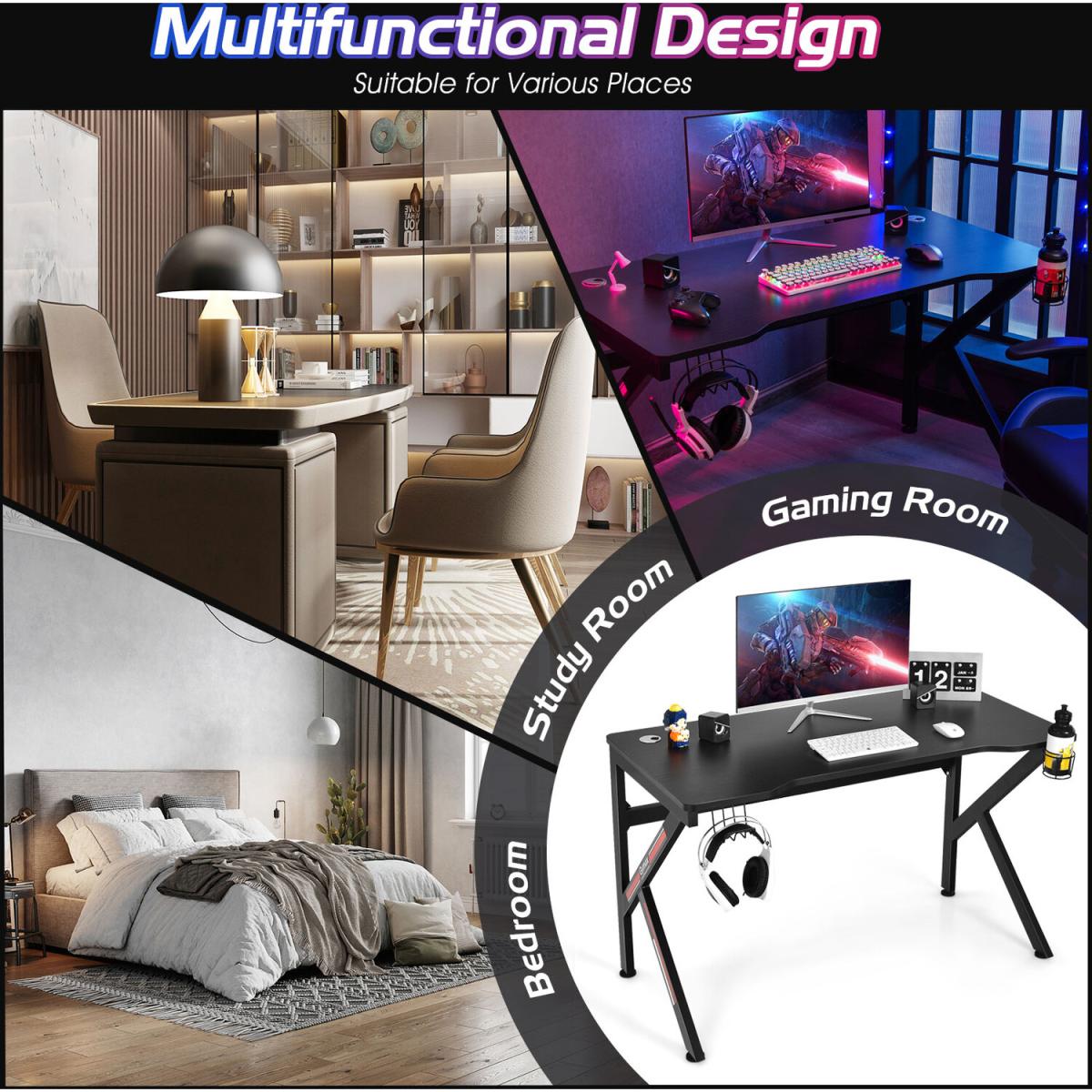 K-shaped Gaming E-Sports Desk - Black – image 6