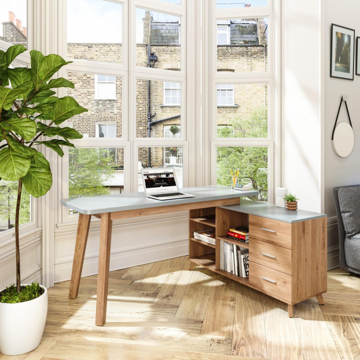 Axis Desk - Beaufort Oak effect