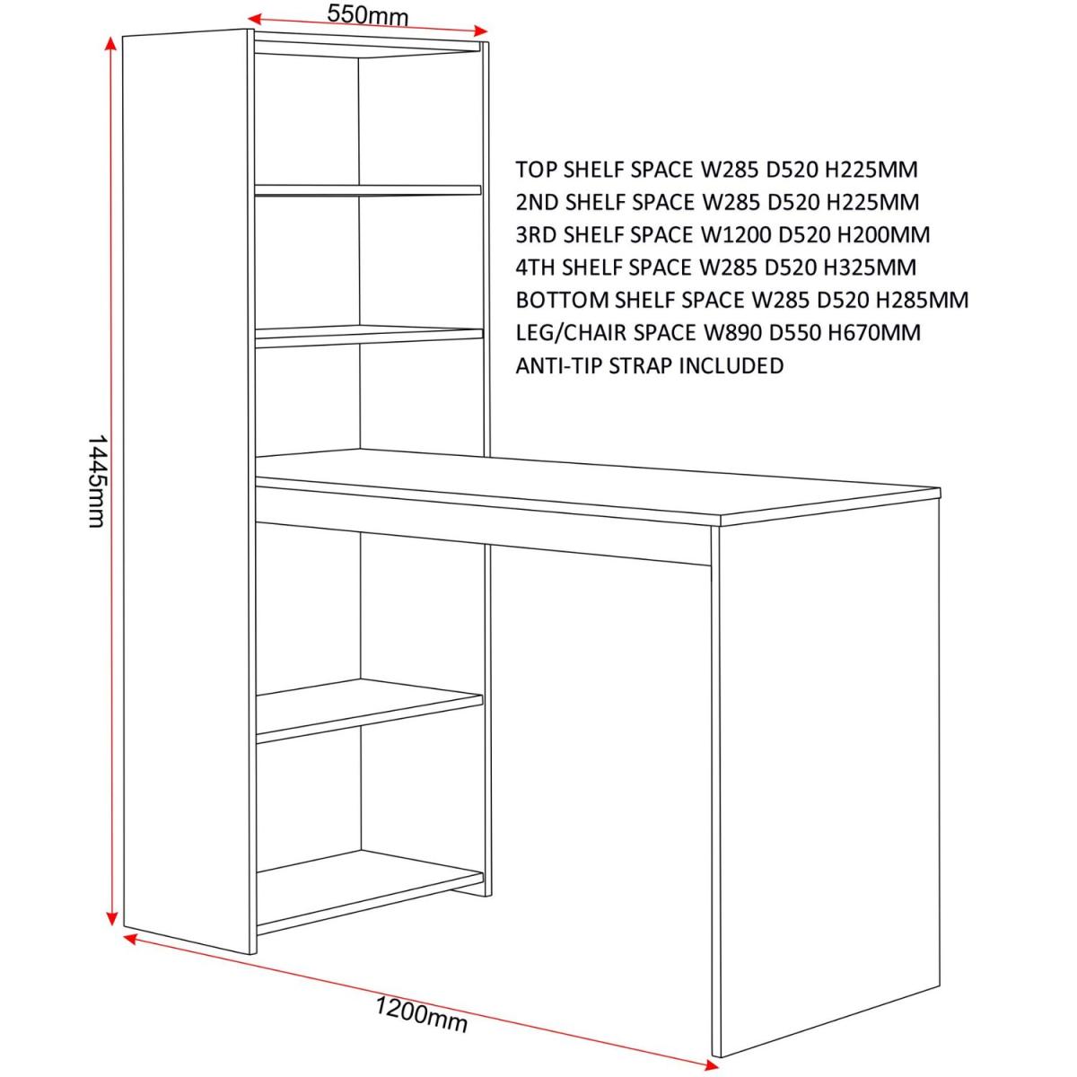 Cambourne Desk and Bookcase - Sonoma Oak – image 7