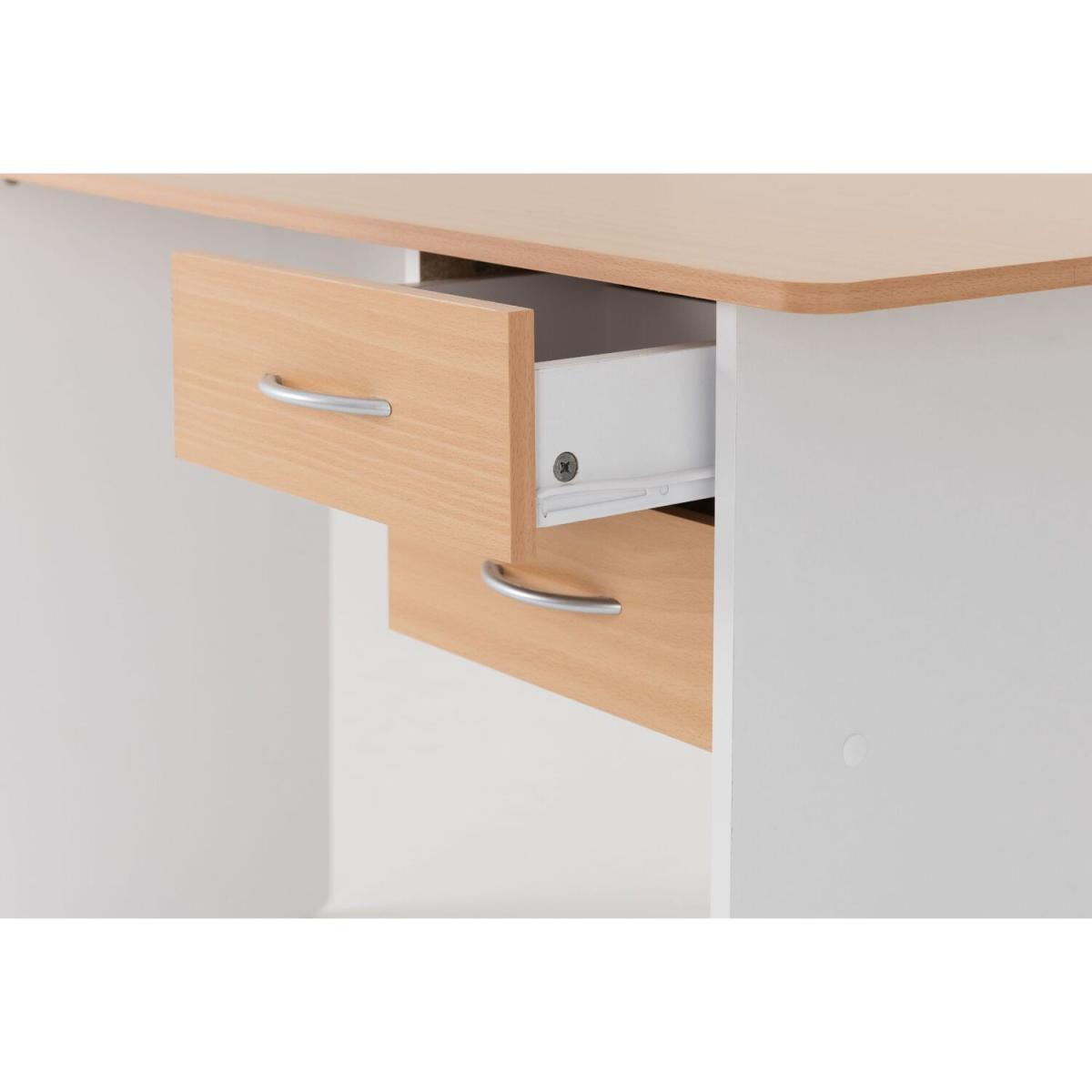 Jenny 2 Drawer Study Desk  - Beech white – image 2