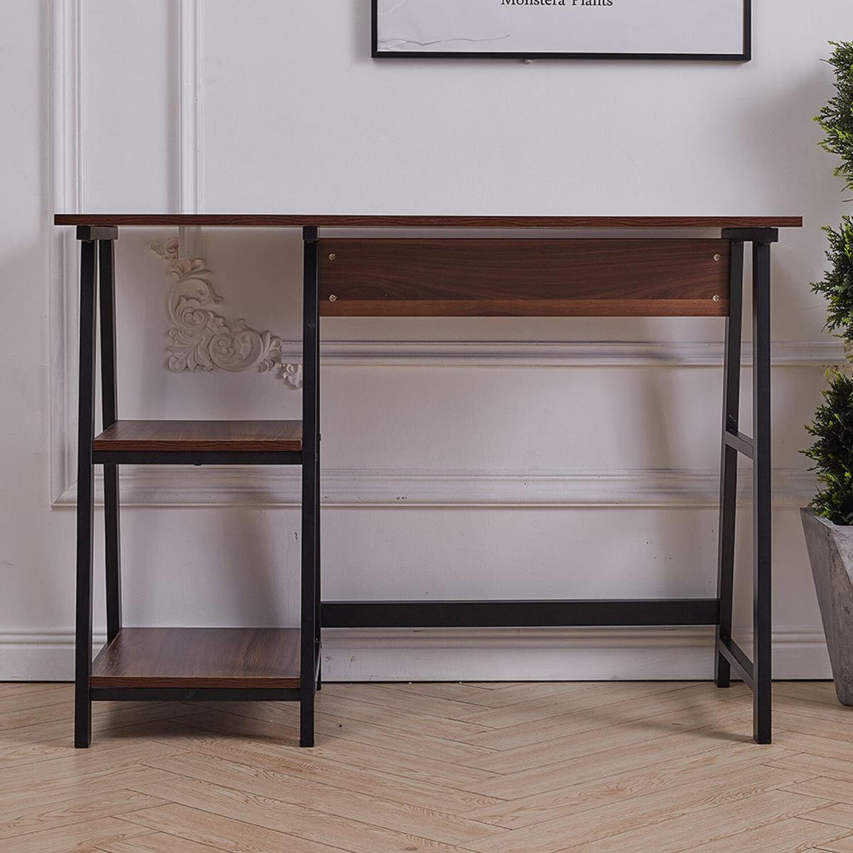 Retro Laptop PC Computer Desk - Brown – image 7