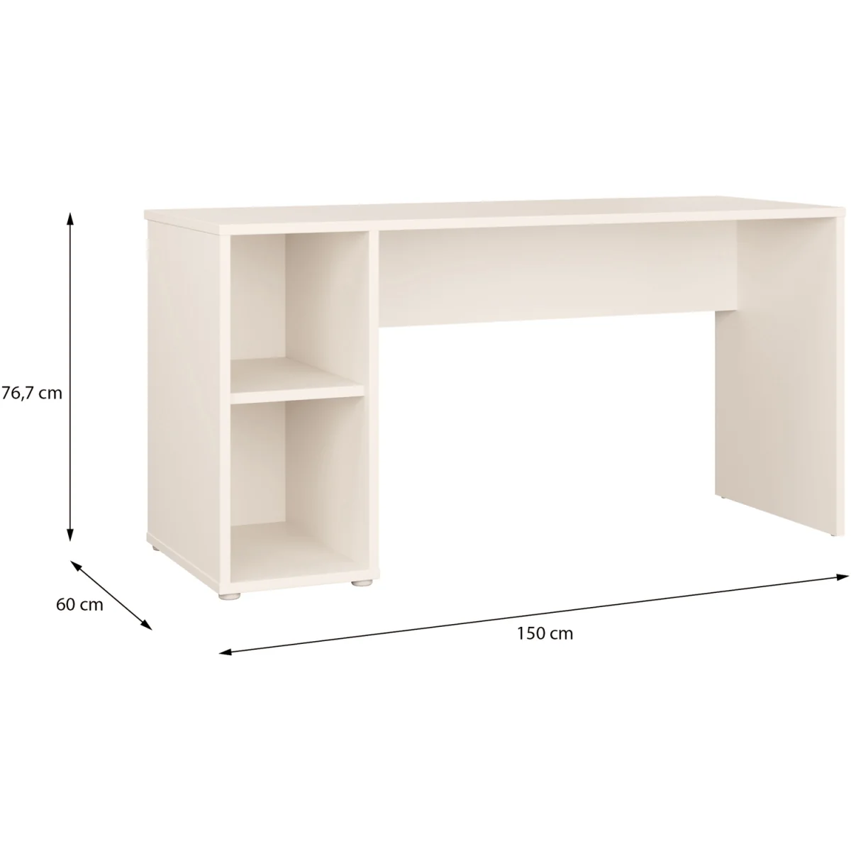 Alice Springs Desk with Open Shelf Storage in Sand - Sand – image 8