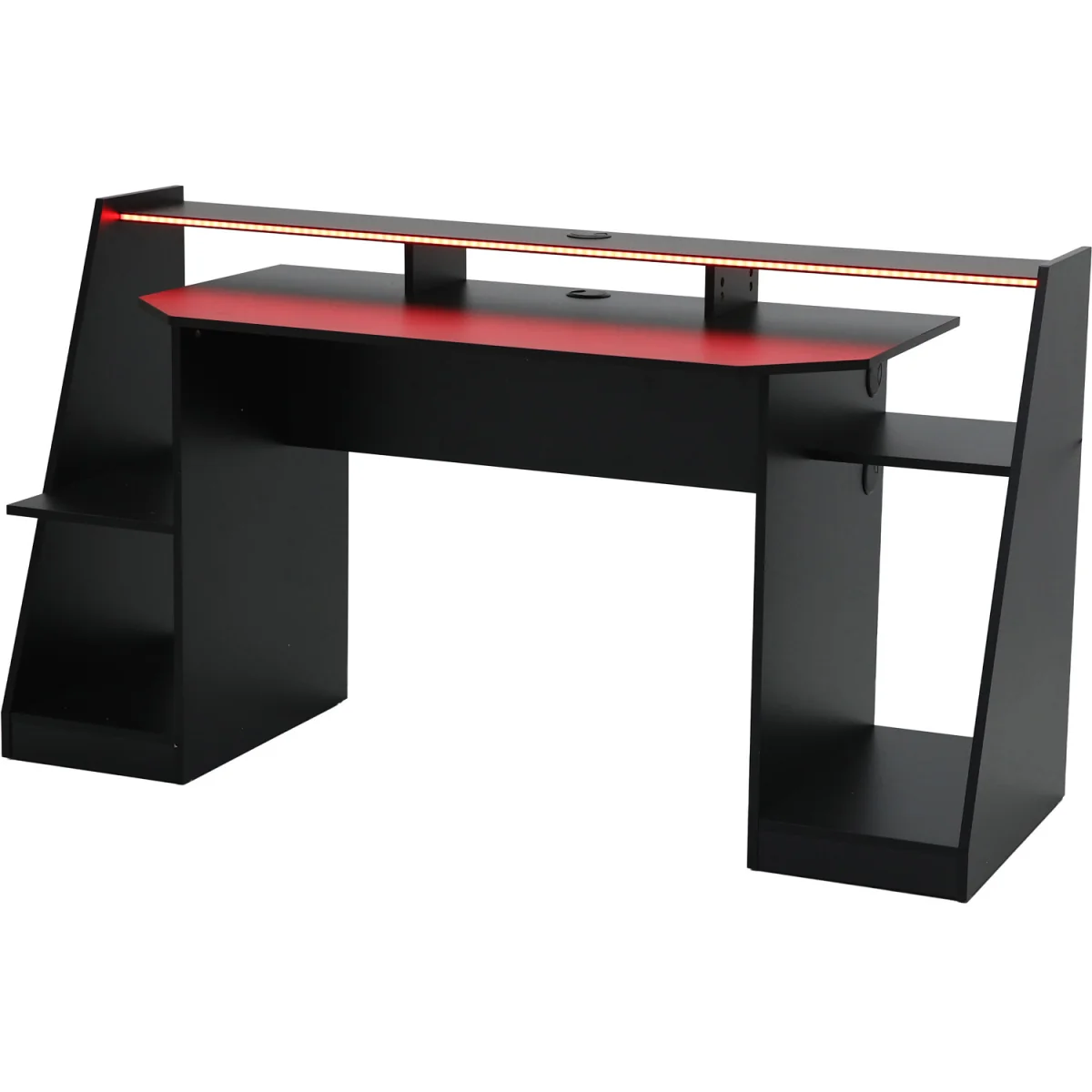LED Gaming Double Screen Desk - Black – image 2